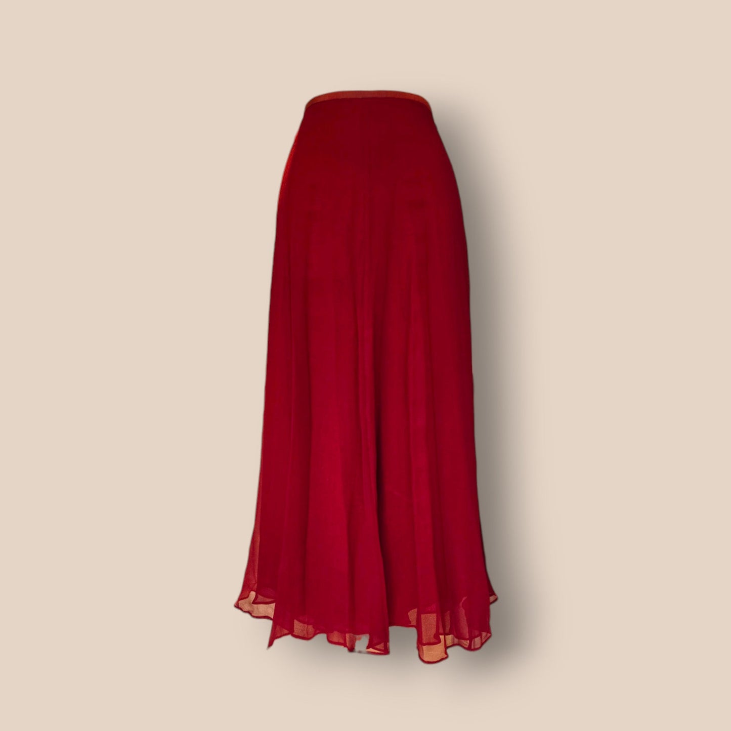 Caroline Charles Red Silk Sequin Jacket, Skirt & Cami Top UK 14/16 US 10/123 EU 42/44 - Timelessfashions