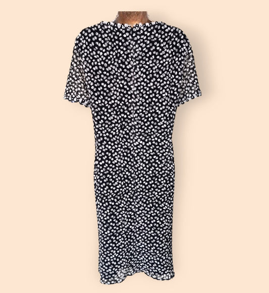 Caroline Charles Studio Vintage Black Lace Overlay Dress UK 16 US 12 EU 44 - Timelessfashions