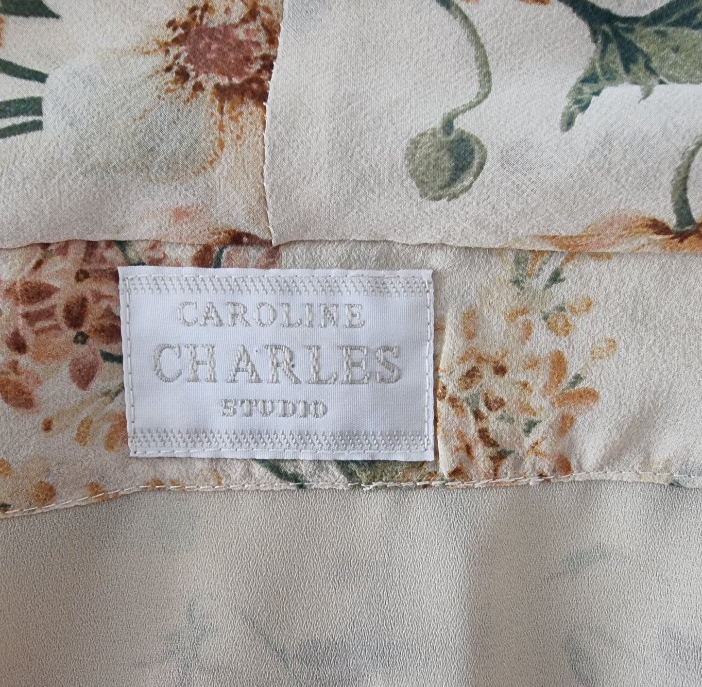 Caroline Charles Studio Vintage Silk Skirt & Blouse Set UK 16 US 12 EU 44 - Timelessfashions