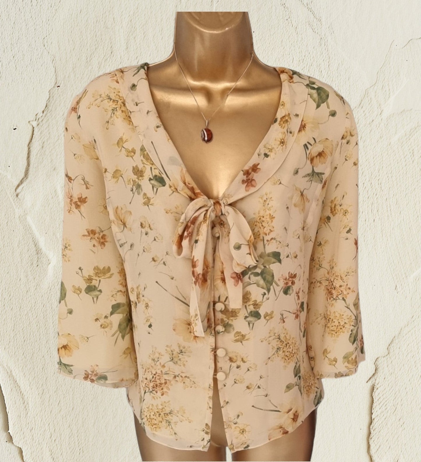 Caroline Charles Studio Vintage Silk Skirt & Blouse Set UK 16 US 12 EU 44 - Timelessfashions