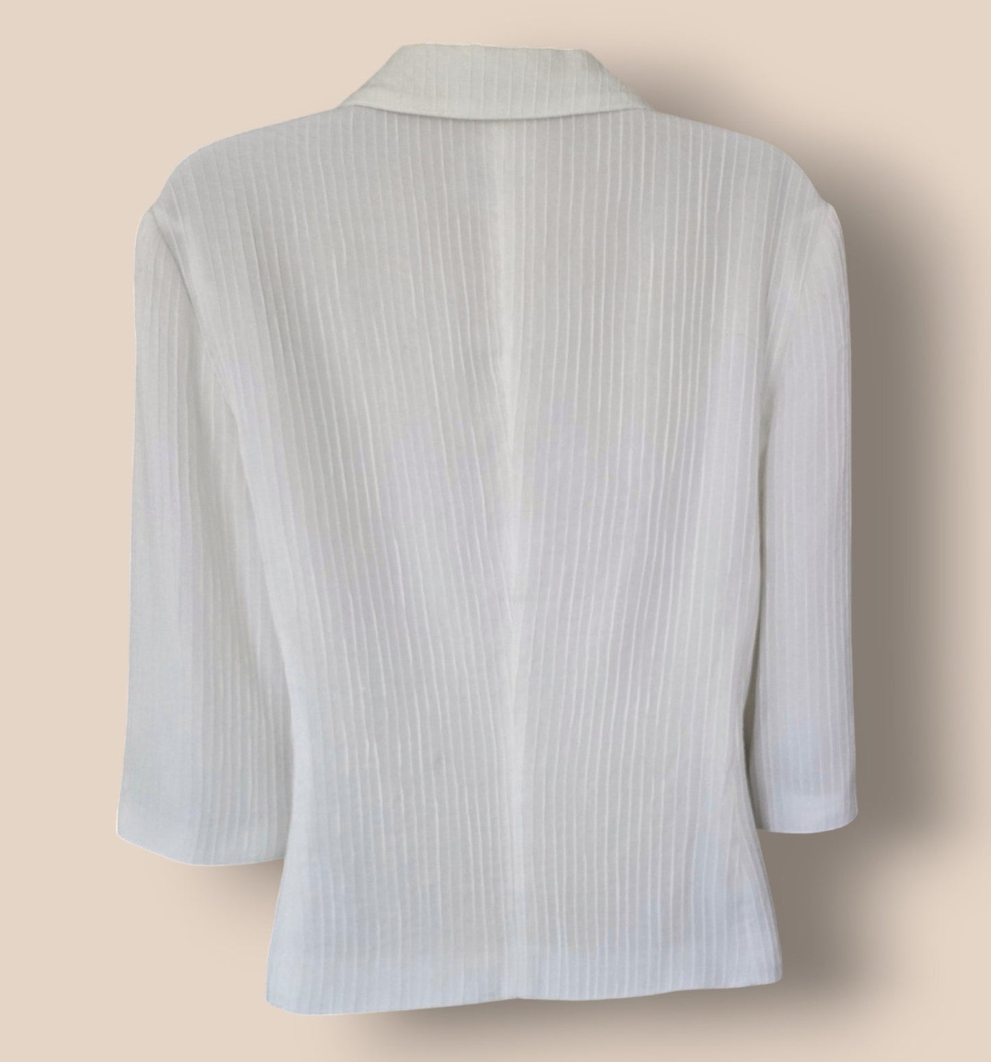 Caroline Charles Vintage White Cotton Jacket UK 16 US 12 EU 44 - Timelessfashions