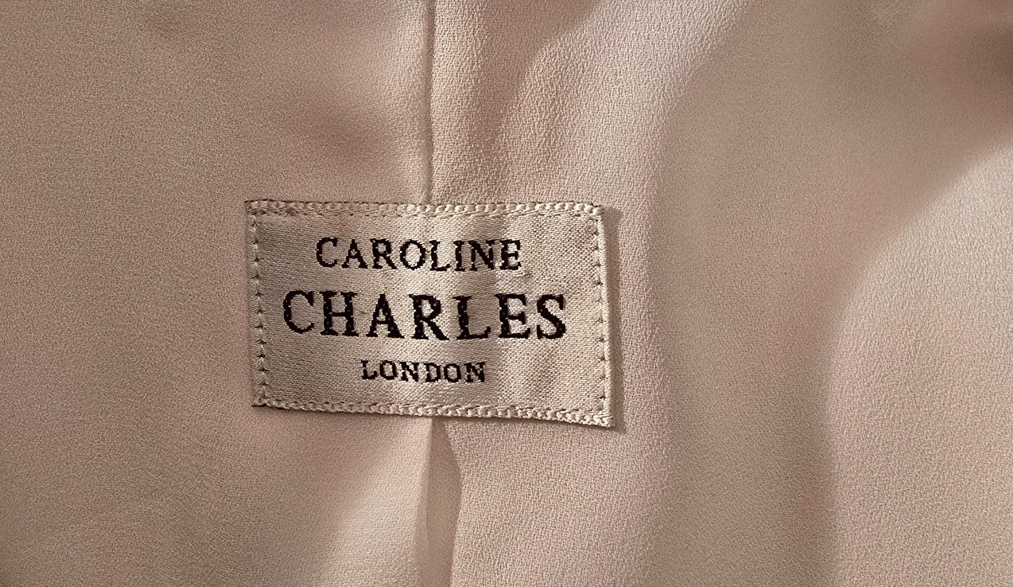Caroline Charles Vintage White Cotton Jacket UK 16 US 12 EU 44 - Timelessfashions