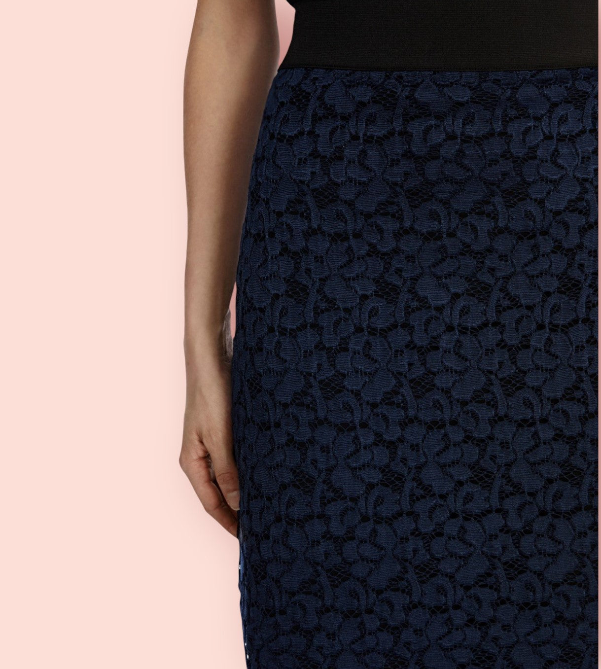 Coast Tullah Black & Navy Lace Top & Skirt Set UK 12 US 8 EU 40 Timeless Fashions