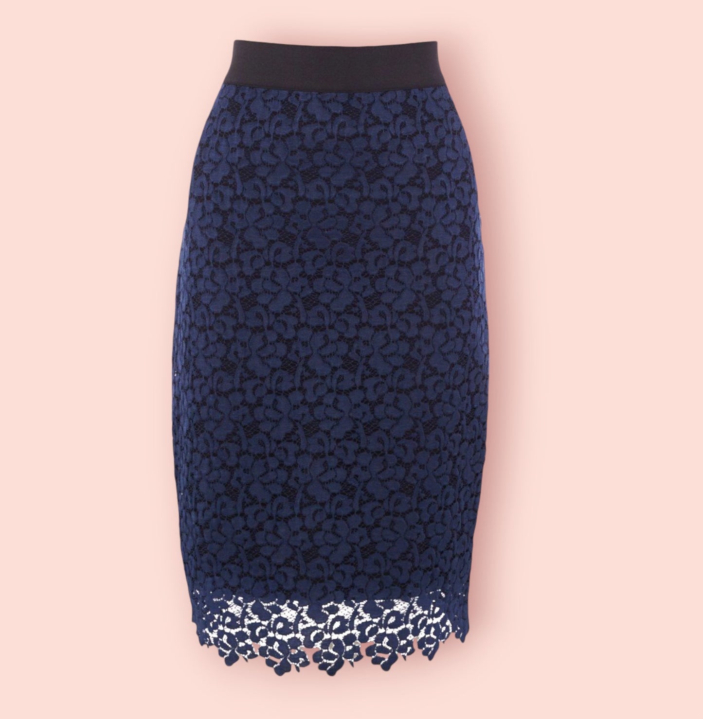 Coast Tullah Black & Navy Lace Top & Skirt Set UK 12 US 8 EU 40 Timeless Fashions