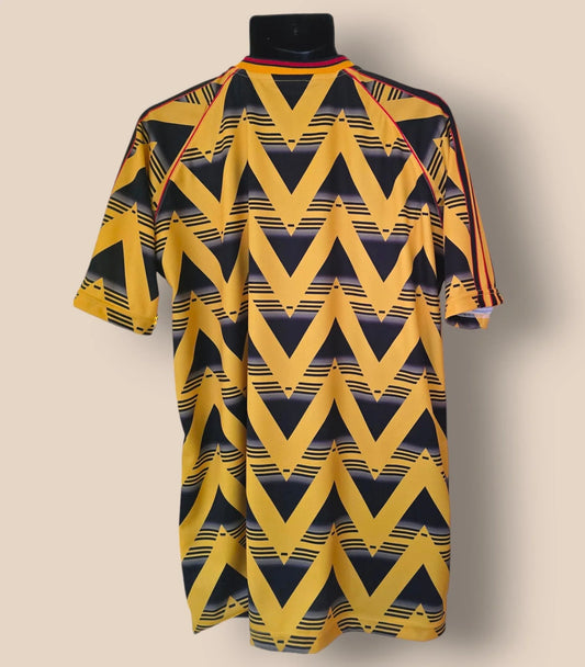 Gunners Replica Football Shirt 1991/93 Bruised Banana Retro UK XL - Timelessfashions
