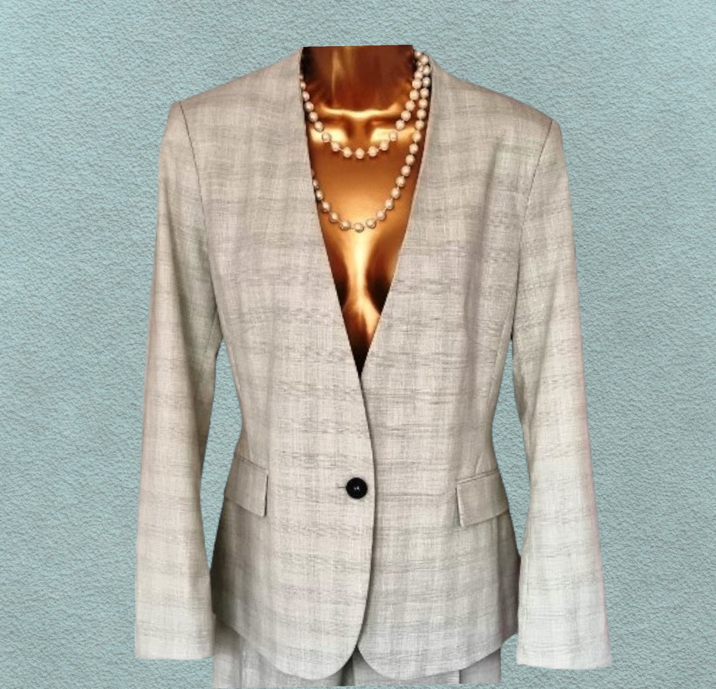 Zara Mint Green Trouser Suit UK 10/12 US 6/8 EU 38/40 Timeless Fashions