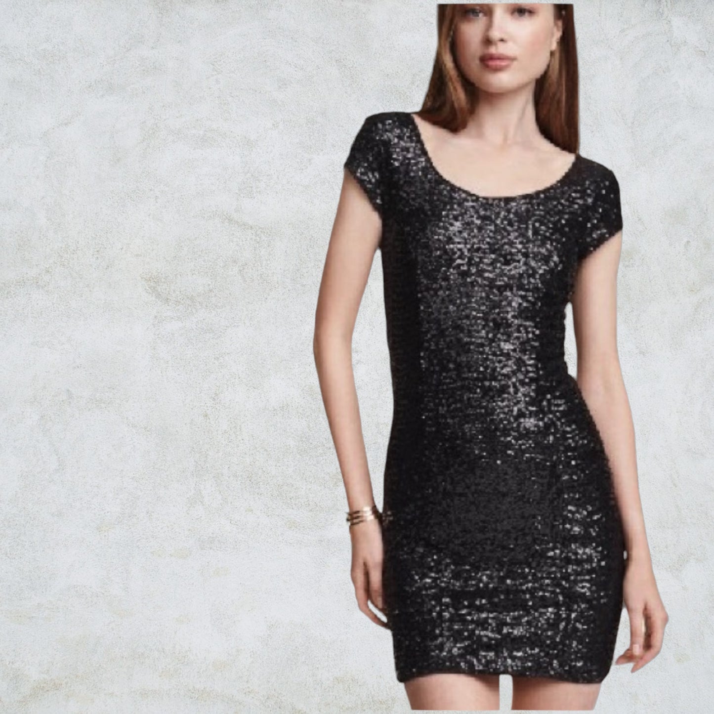 H&M Divided Black Sequin Sleeveless Dress UK 10 US 6 EU 36 Timeless Fashions