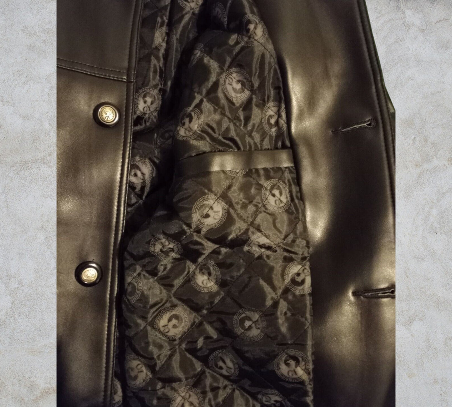 Italian Textile Group Mens Made in Italy Black Genuine Leather Jacket UK XL Timeless Fashions