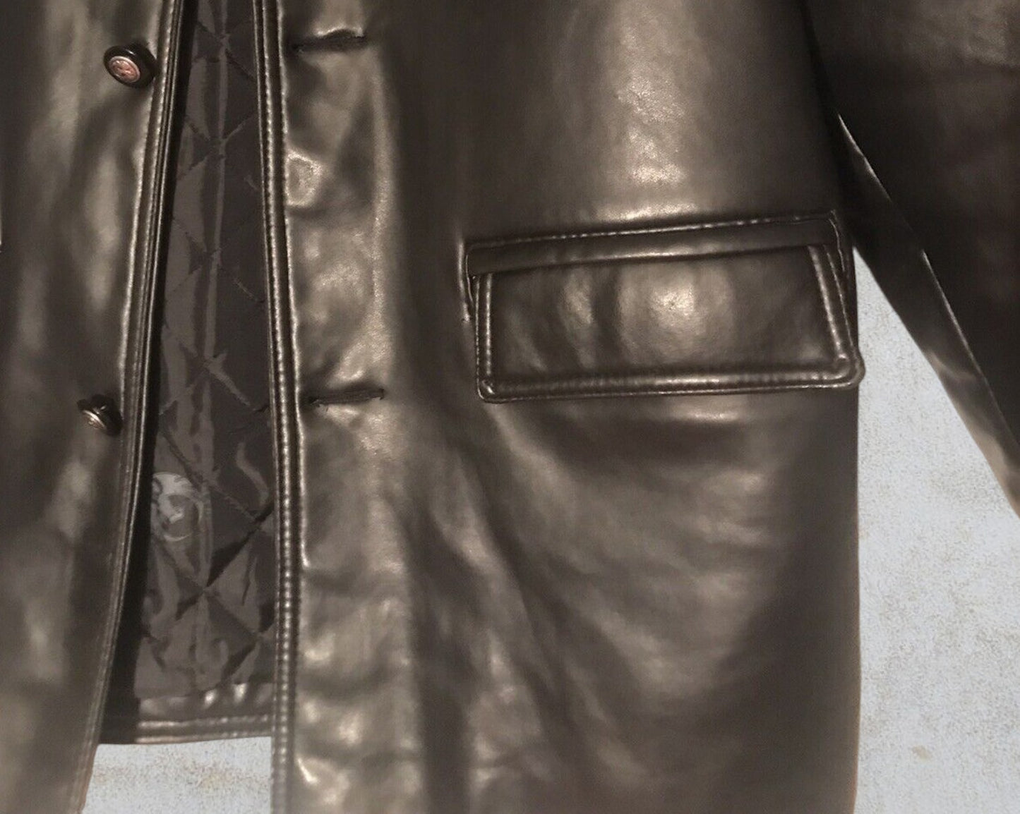 Italian Textile Group Mens Made in Italy Black Genuine Leather Jacket UK XL Timeless Fashions