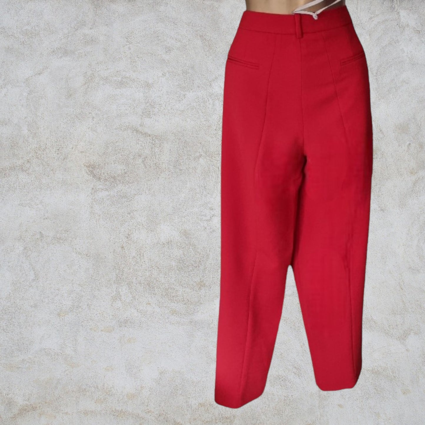 Pure Collection Red Women’s Straight Leg Regular Fit Trousers UK 18 US 14 EU 46 Timeless Fashions