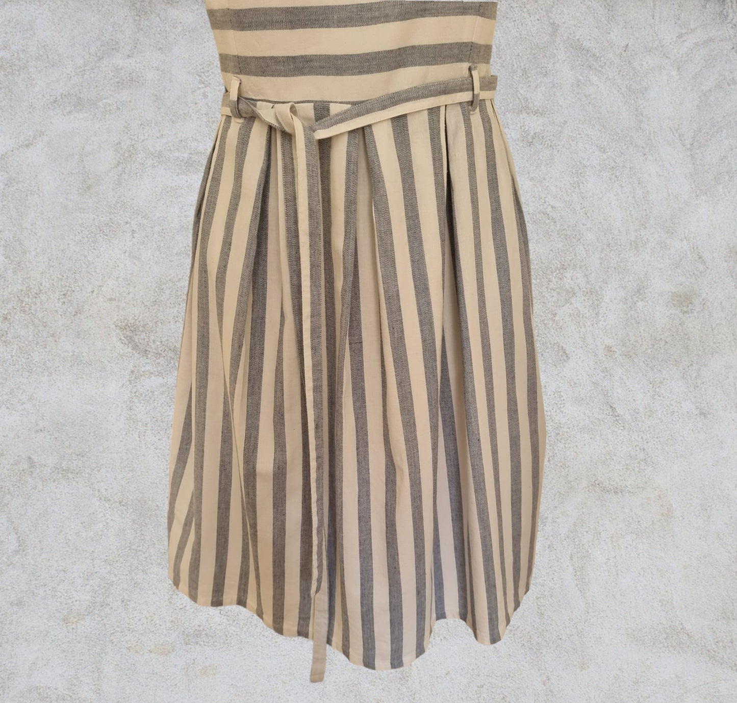 FatFace Ladies Blue White Stripe Lined Pinafore Dress UK 12 US 8 EU 40 Timeless Fashions