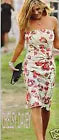 Karen Millen Vintage Ivory Coral Tulip Print Chelsy Corset Dress UK 8 US 4 EU 36 Timeless Fashions
