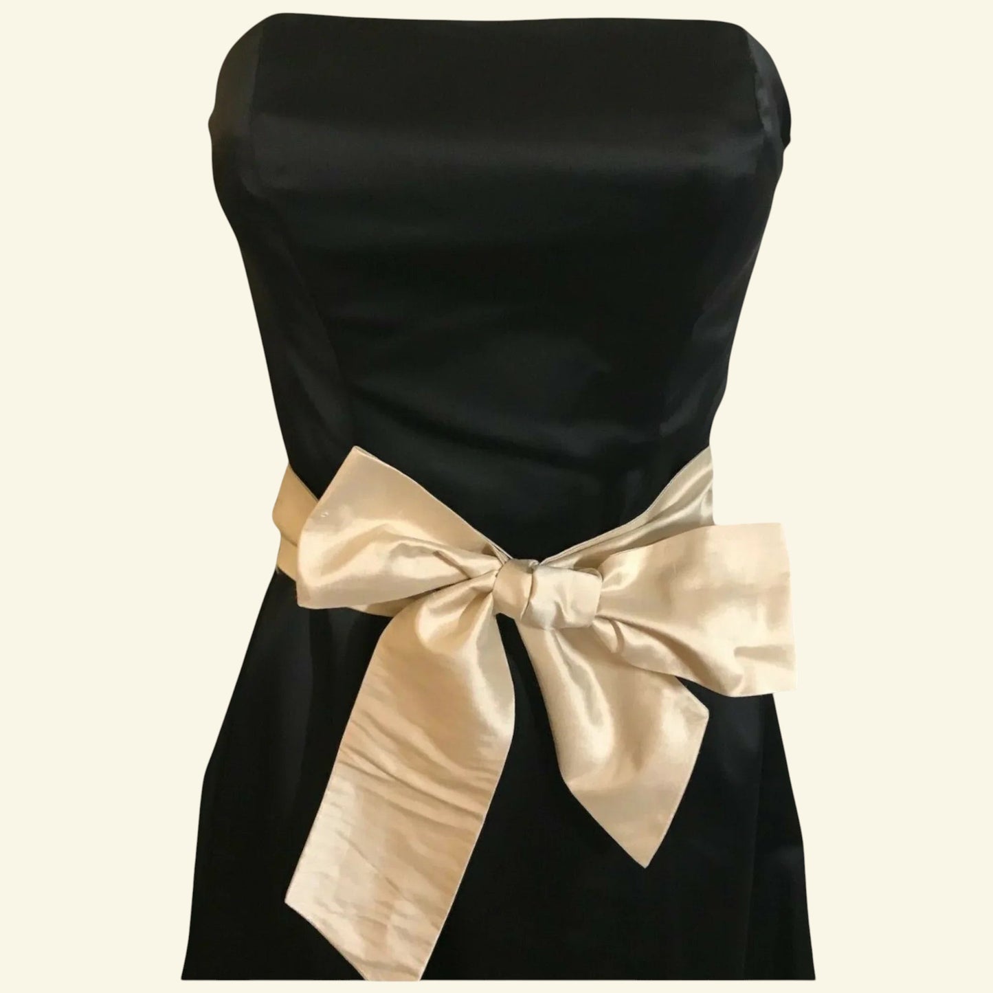 Coast Black & Cream Satin Dress UK 10 US 6 EU 38 - Timelessfashions