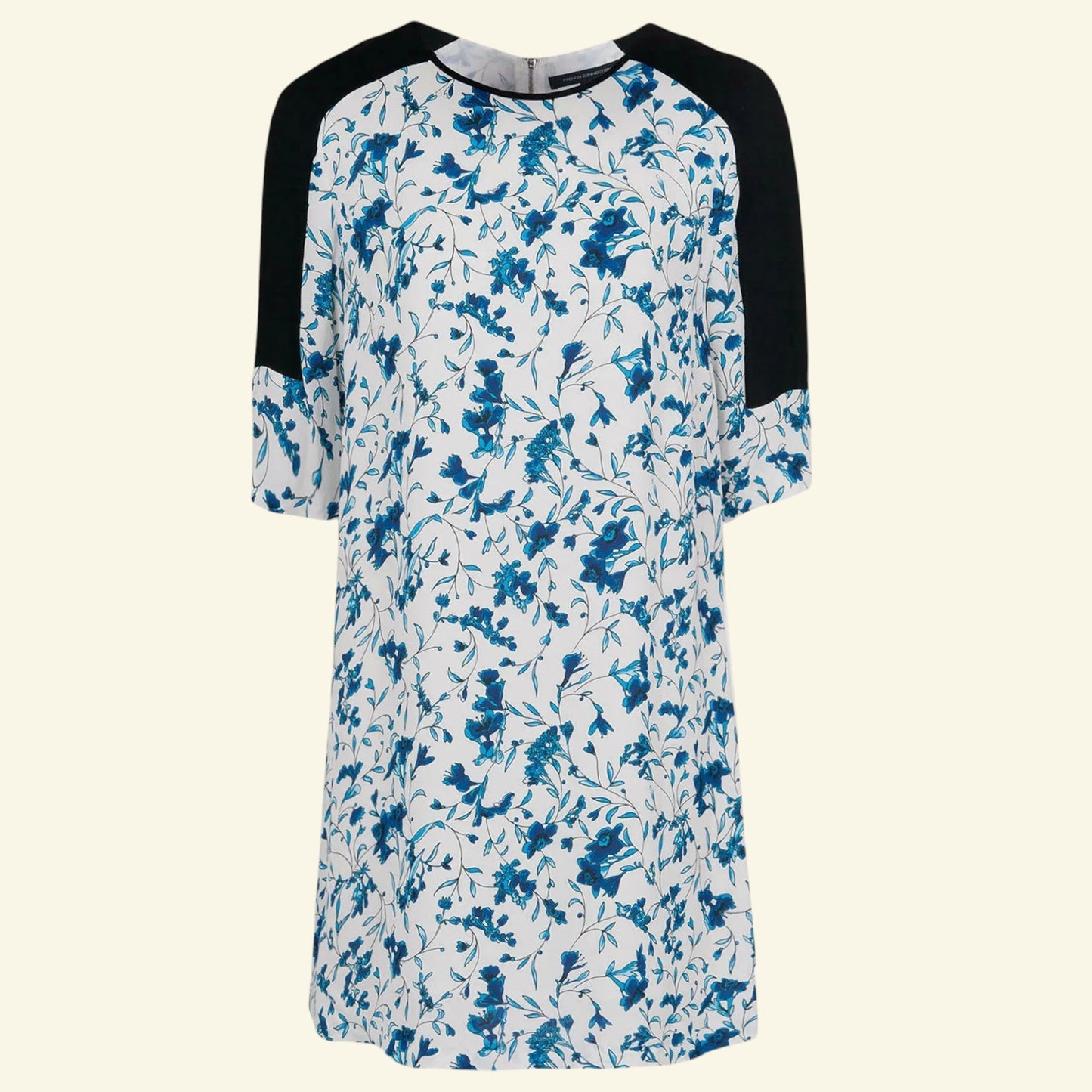 French Connection White Blue Floral Dress UK 6 US 2 EU 34 - Timelessfashions