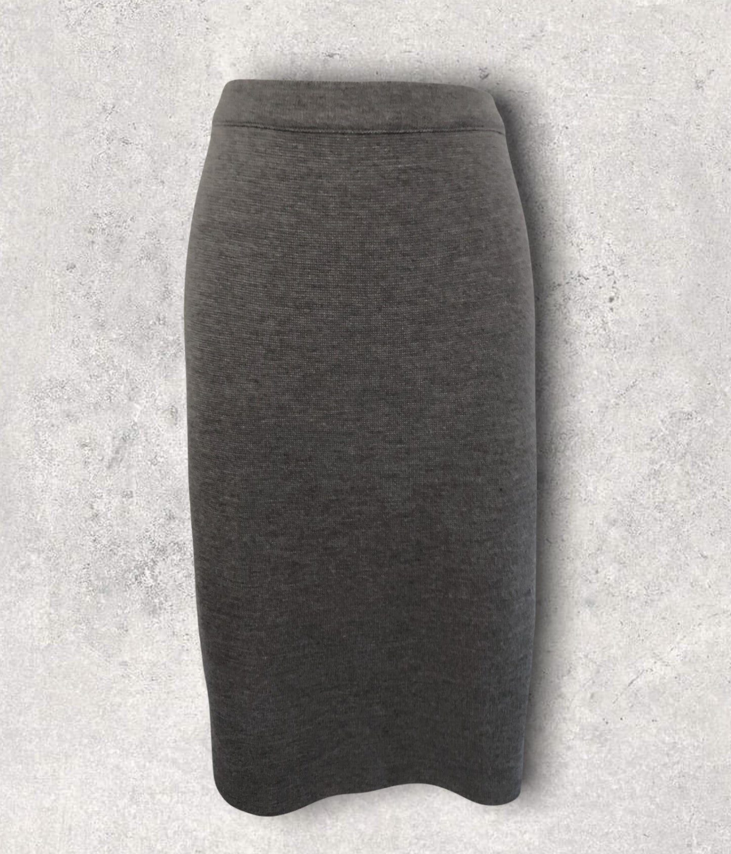 Devernois Grey Wool Mix Fine Knit Pencil Skirt UK 10/12 US 6/8 EU 38/40 Timeless Fashions