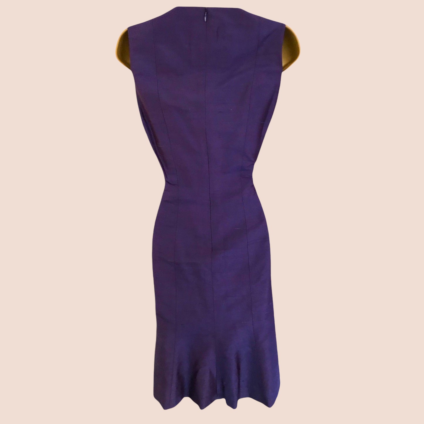 Paule Vasseur Purple Silk Special Occasion Outfit UK 10 US 6 EU 38 Timeless Fashions