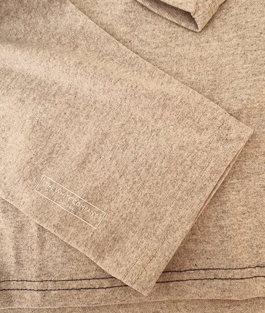 The White Company London Qatar Airways Mens Round Neck Top With Pocket Size M - Timelessfashions