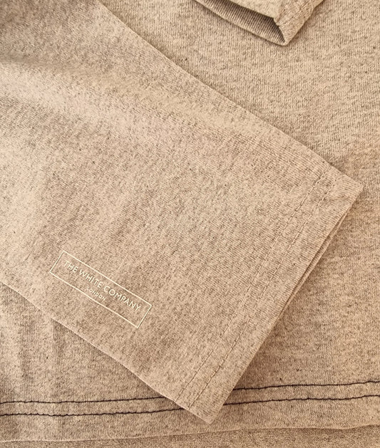 The White Company London Qatar Airways Mens Round Neck Top With Pocket Size M - Timelessfashions