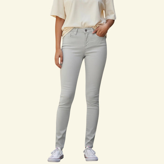 FDJ French Dressing Jeans Pale Grey Olivia Slim Leg UK 8 US 4 EU 36 - Timelessfashions