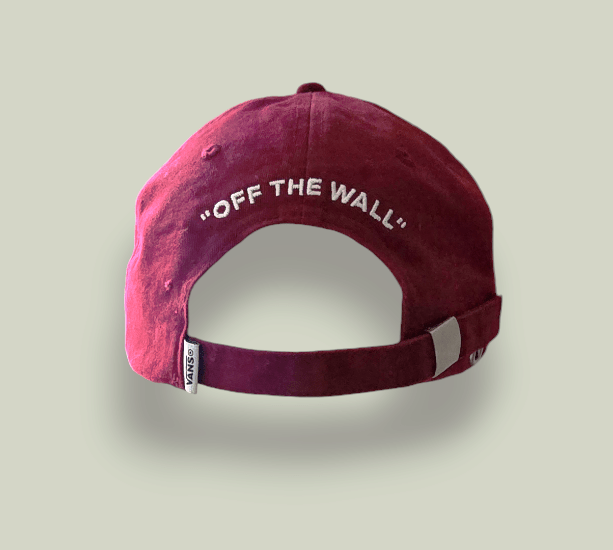 Vans Off The Wall Unisex Burgundy Baseball One Size - Timelessfashions