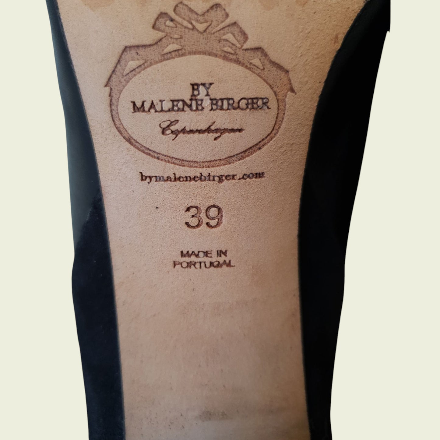 Shoe insole with 'By Malene Birger' branding and size 39 label.