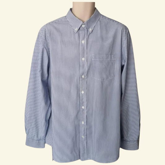 Old Navy The Classic Men’s Navy Blue & White Stripe Shirt Size XL - Timelessfashions