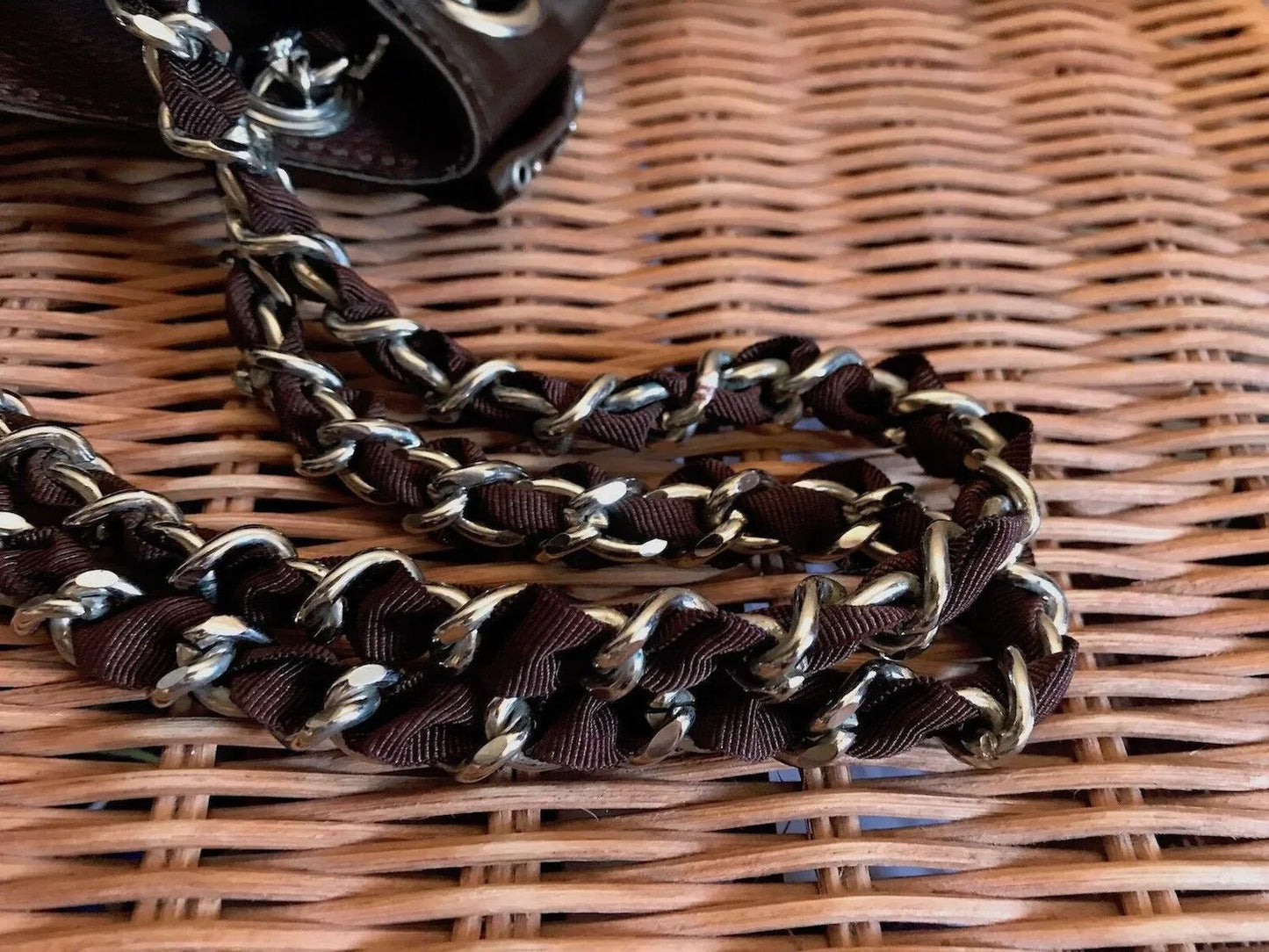 Beverly Feldman for Russell & Bromley Vintage Brown Suede & Satin Handbag - Timelessfashions