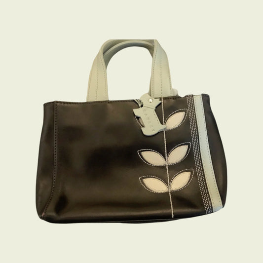 Radley Dark Brown & Duck Egg Blue Small Handbag - Timelessfashions