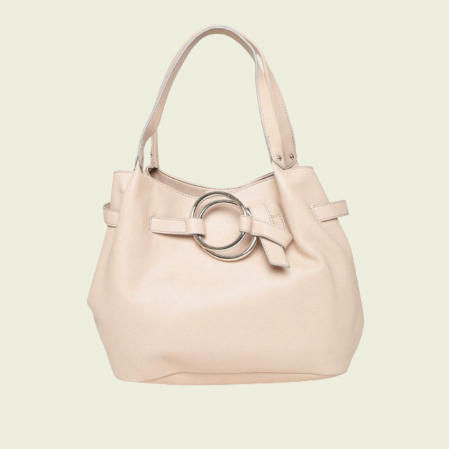 Pink handbag with ring design