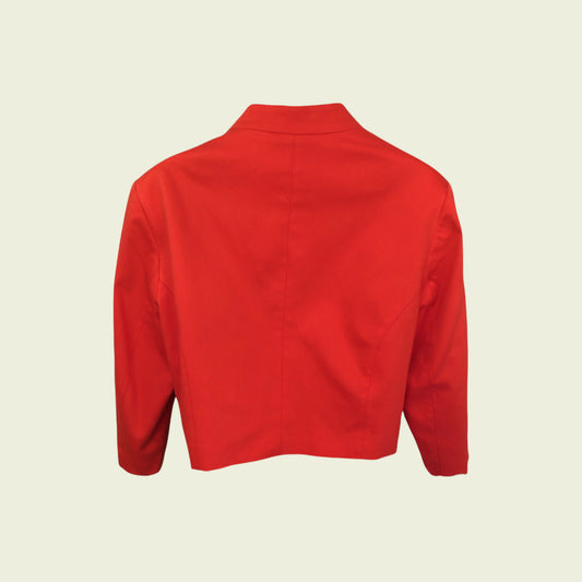 Red jacket on a beige background