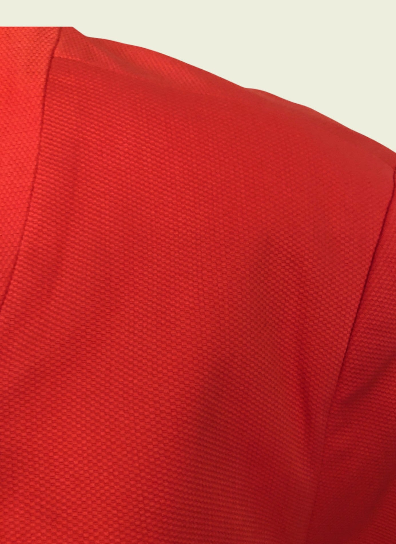Close-up of a textured red fabric