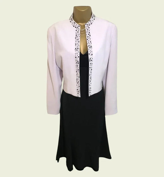 Condici Black & Lilac Special Occasion Outfit UK 10 US 6 EU 38 - Timelessfashions