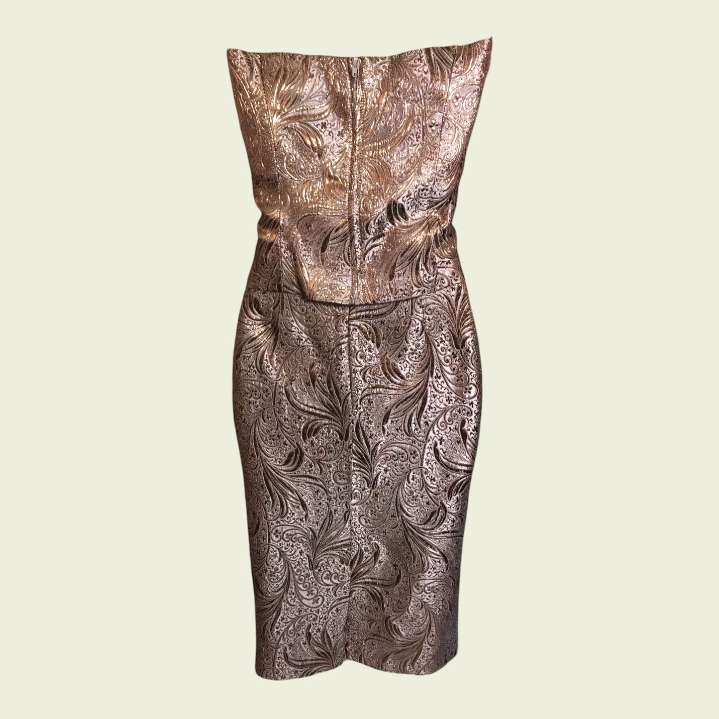 Patterned dress on a beige background