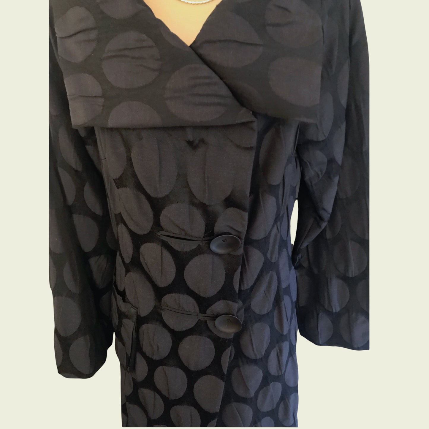 SULU Kirstin Bernecker Black Lagenlook Coat UK 10 US 6 EU 38