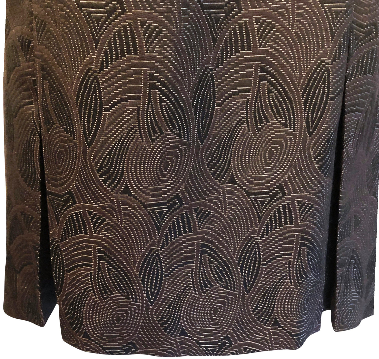 Brown fabric with a geometric pattern on a white background