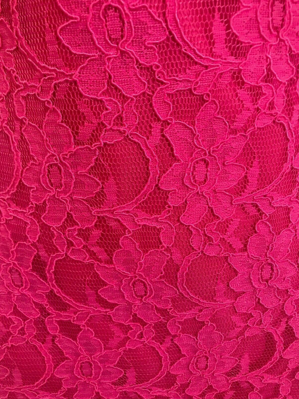 Linea Pink Lace Pencil Dress UK 16 US 12 EU 44 Timeless Fashions