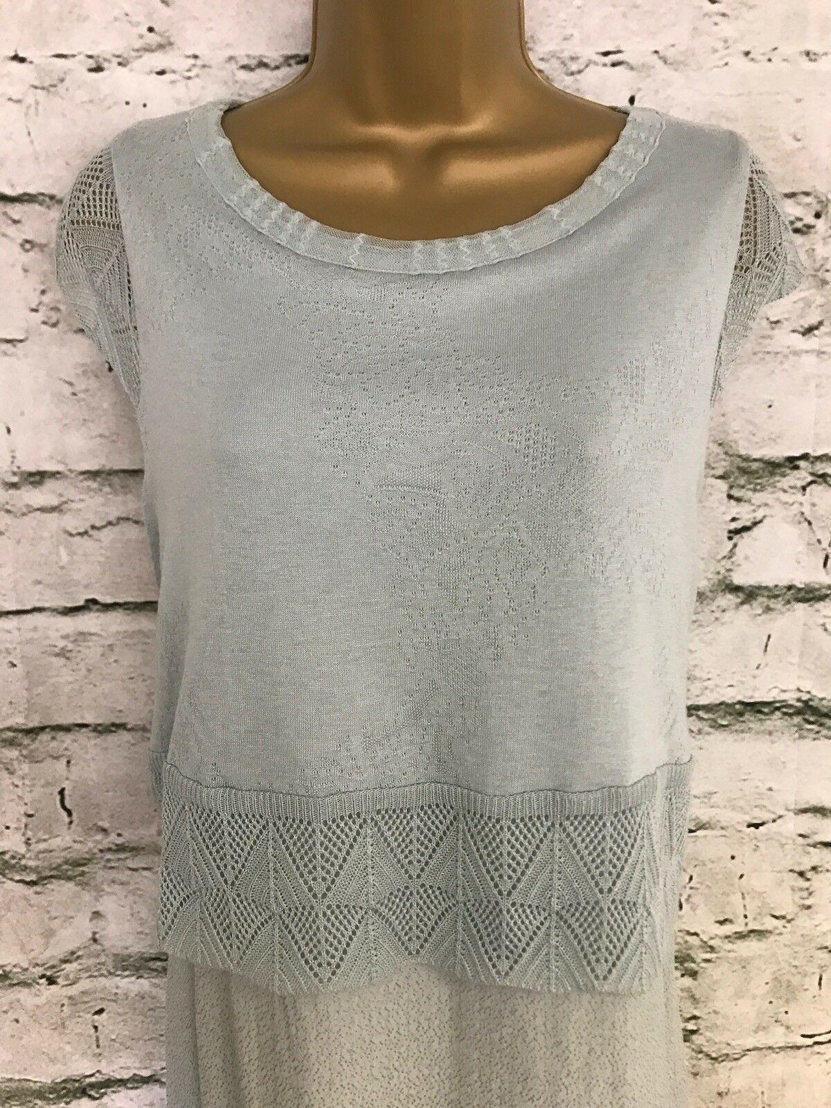 Mado et Les autres Green Fine Knit Dress UK 14 US 10 EU 42 Timeless Fashions