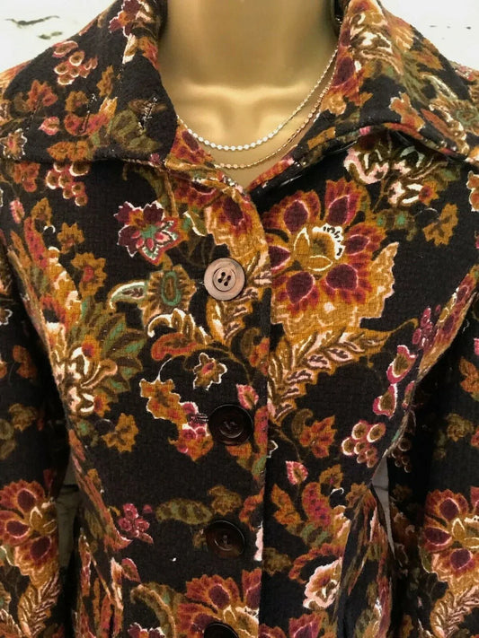Paul Costelloe Collection Women's Floral Tapestry Cotton Jacket UK 10 US 6 EU 38 - Timelessfashions