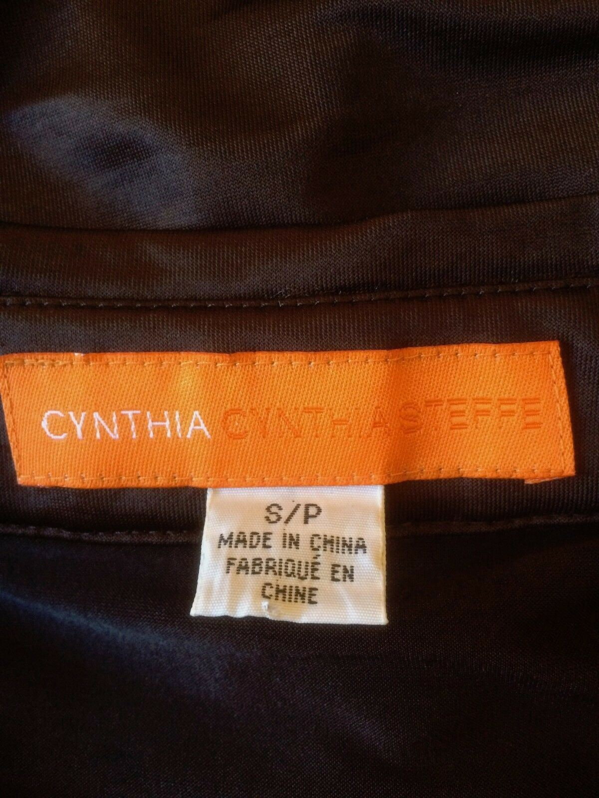 Cynthia Steffe Chocolate Brown Silky Top UK 8 US 4 EU 36 Timeless Fashions