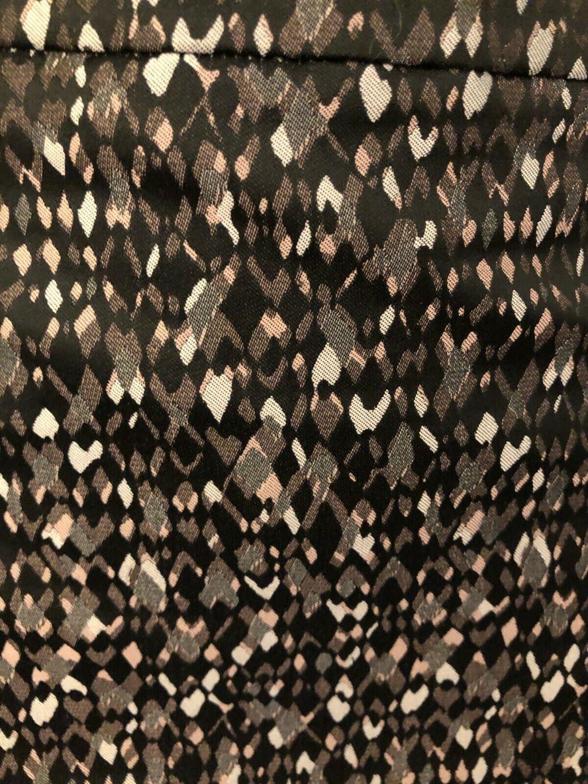 DKNY Geometric Patterned Black Mini Pencil Skirt Size UK 10 US 6 EU 38 Timeless Fashions