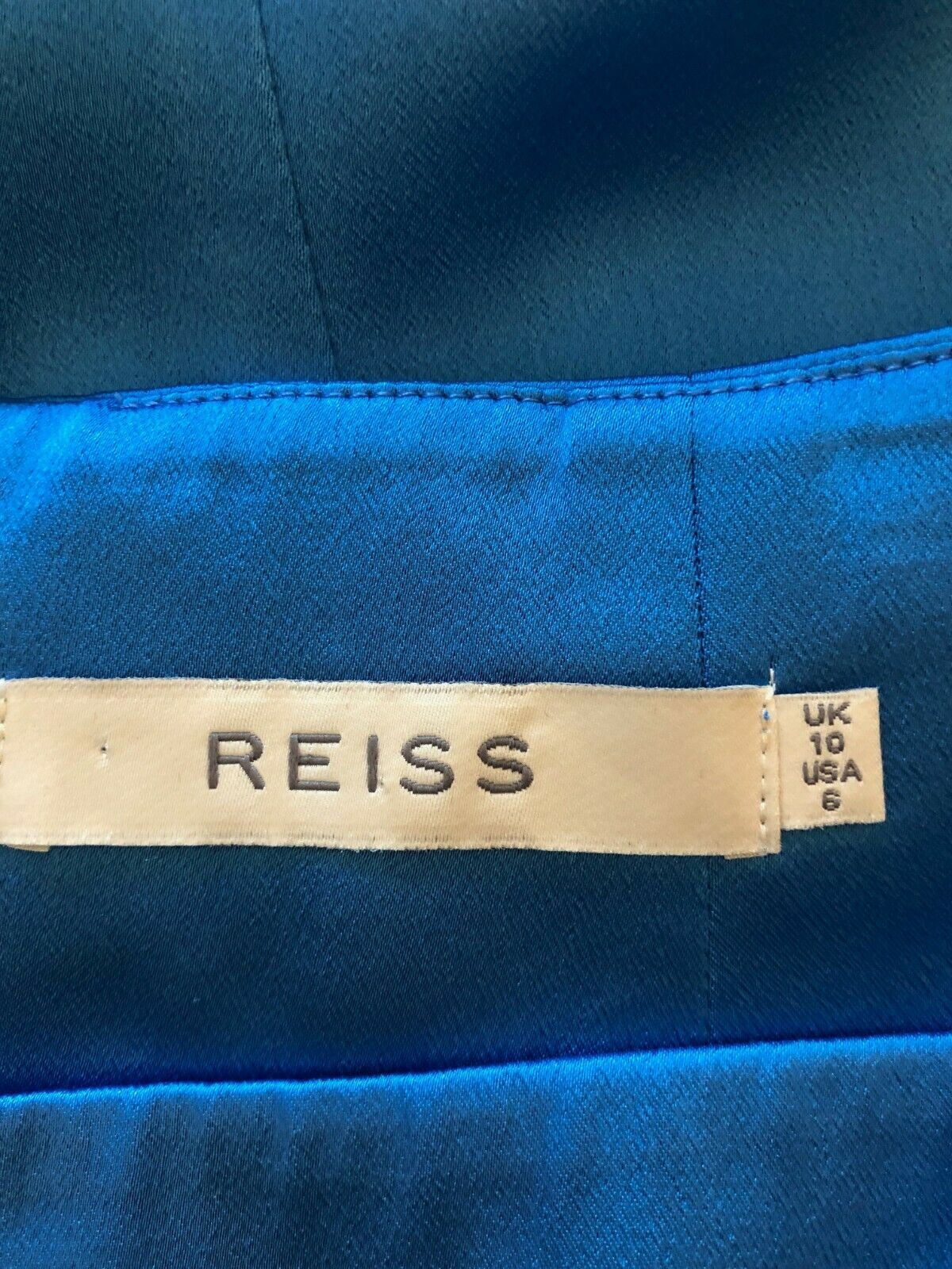 Reiss - Lucy - Turquoise Satin Peplum Pencil Skirt UK 10 US 6 EU 38 Timeless Fashions