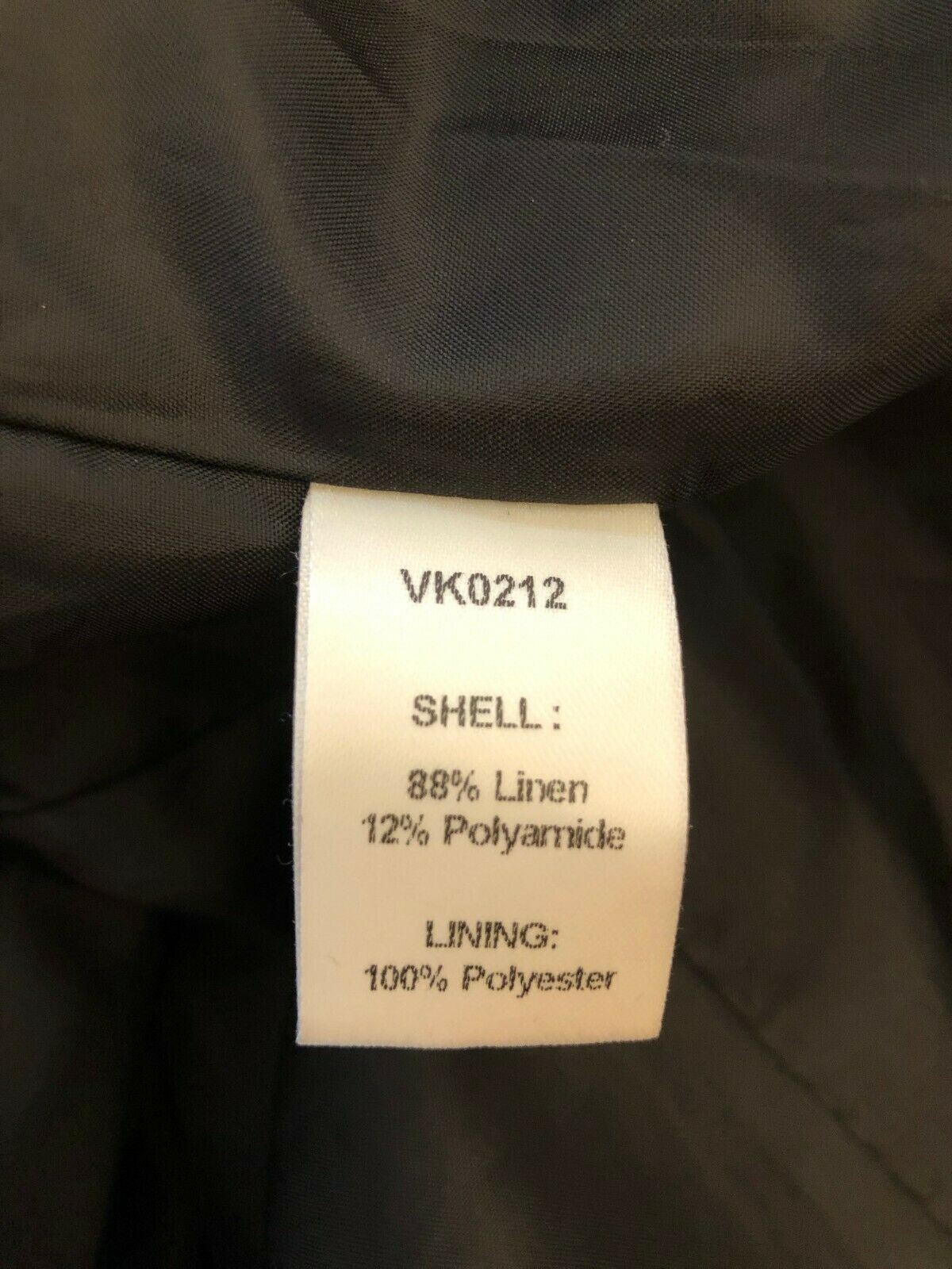 Viyella Mocha, Cream & Black Linen Mix Box Jacket UK 12 US 8 EU 40 Timeless Fashions