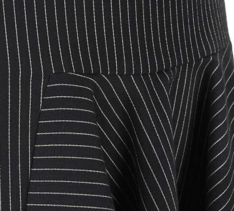 Stella McCartney Womens Black Pinstripe Godet Pleat Skirt UK 12 US 8 EU 40 Timeless Fashions