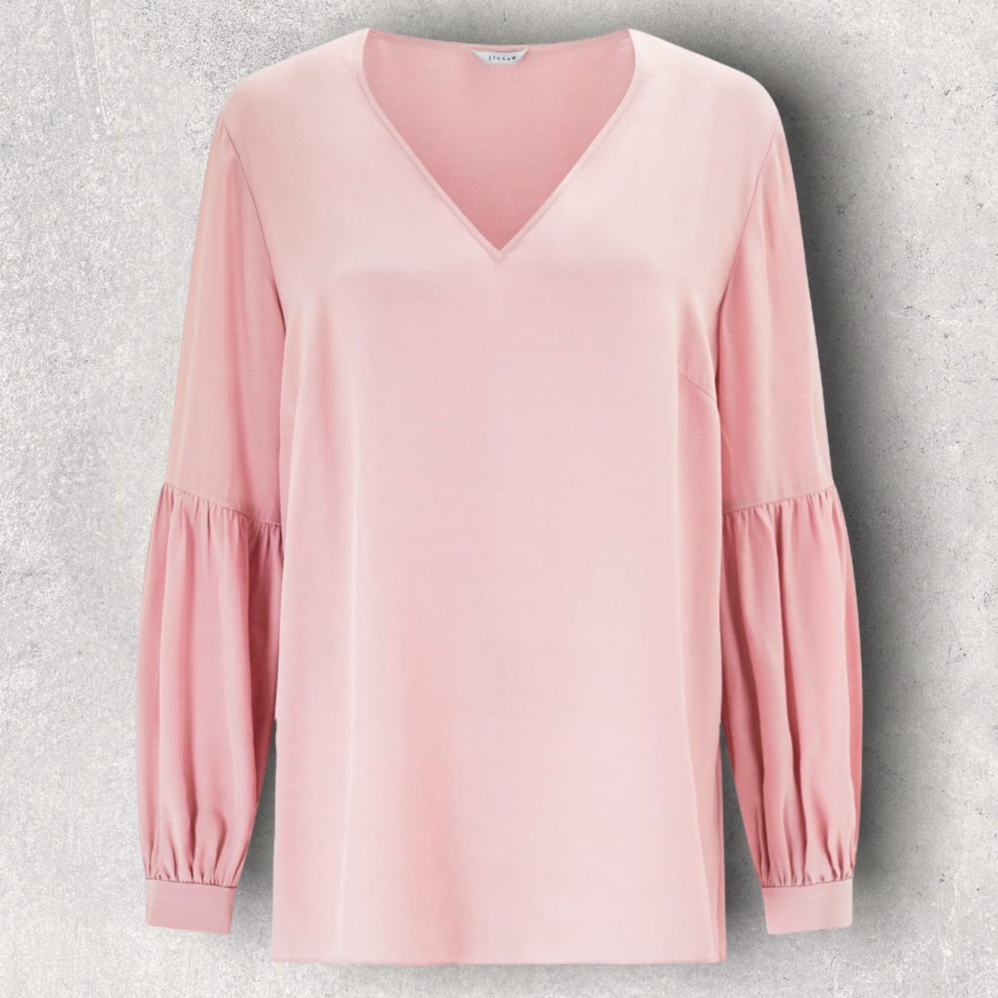 Jigsaw Bishop Sleeve Top, Pink Orchid UK 8 US 4 EU 36 Timeless Fashions