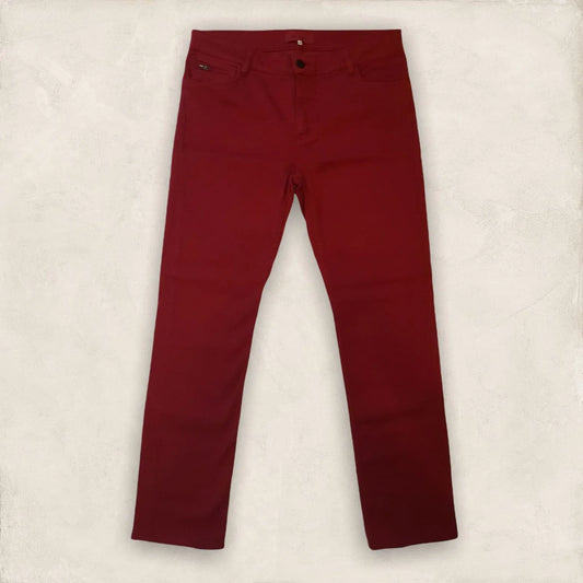 Gerard Darel Red Stretch Straight Leg Jeans UK 16 US 12 EU 44 - Timelessfashions