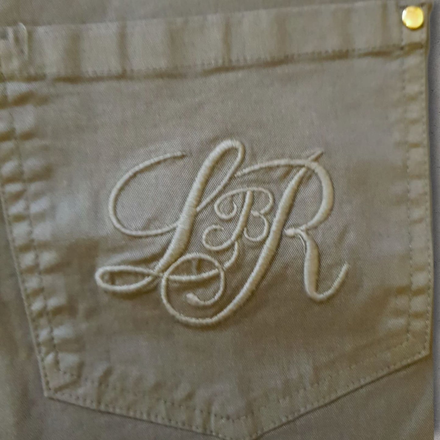 Libra Khaki Straight Leg Cotton Jeans UK 16 US 12 EU 44 Timeless Fashions