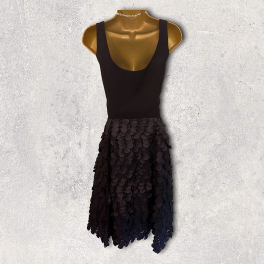 Phase Eight Black Fit & Flare Disc Detail Dress UK 12 US 8 EU 40 Timeless Fashions