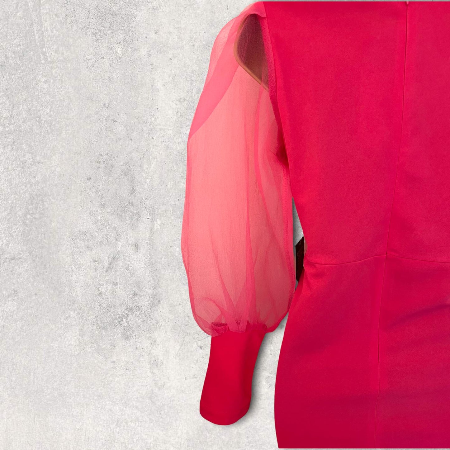 Coast Pink Organza Puff Sleeve Wrap Style Dress UK 10 US 6 EU 38 Timeless Fashions