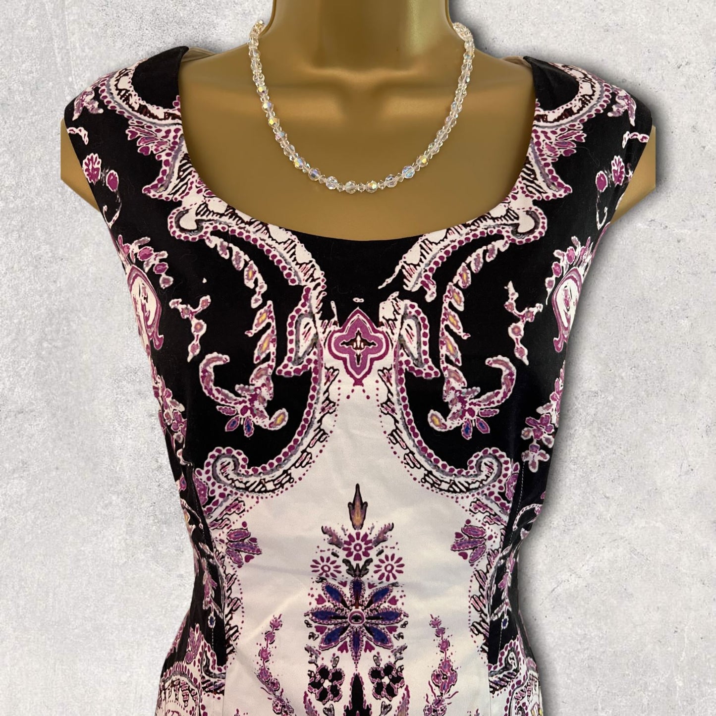 Phase Eight MultiColoured Paisley Stretch Bodycon Dress UK 10 US 6 EU 38 Timeless Fashions
