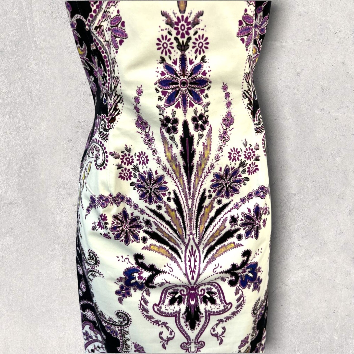 Phase Eight MultiColoured Paisley Stretch Bodycon Dress UK 10 US 6 EU 38 Timeless Fashions